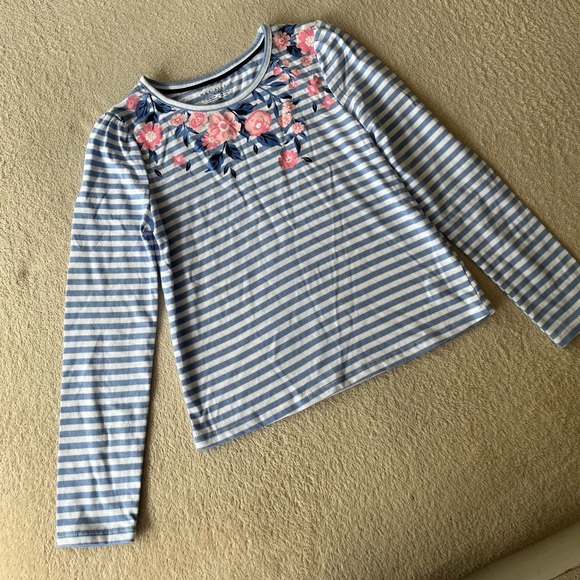 Max Studio Kids Striped Long Sleeve Top Girl’s 7/8 - Picture 3 of 7